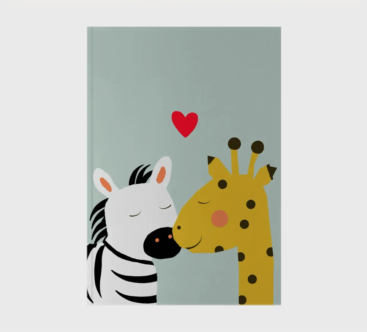 Große Liebe - Giraffe Zebra notebook by maramirage
