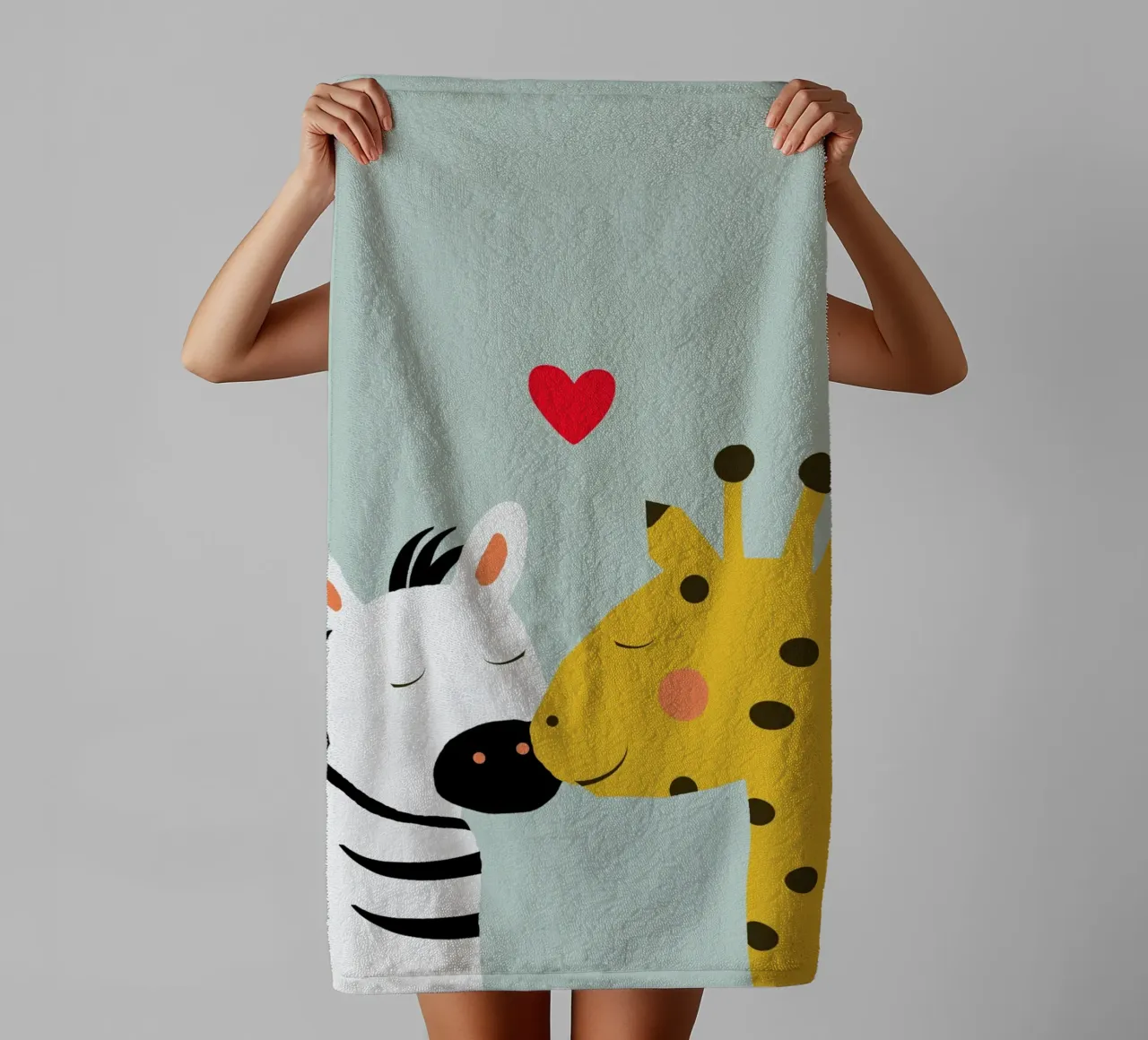Große Liebe - Giraffe Zebra asciugamano da bagno da maramirage