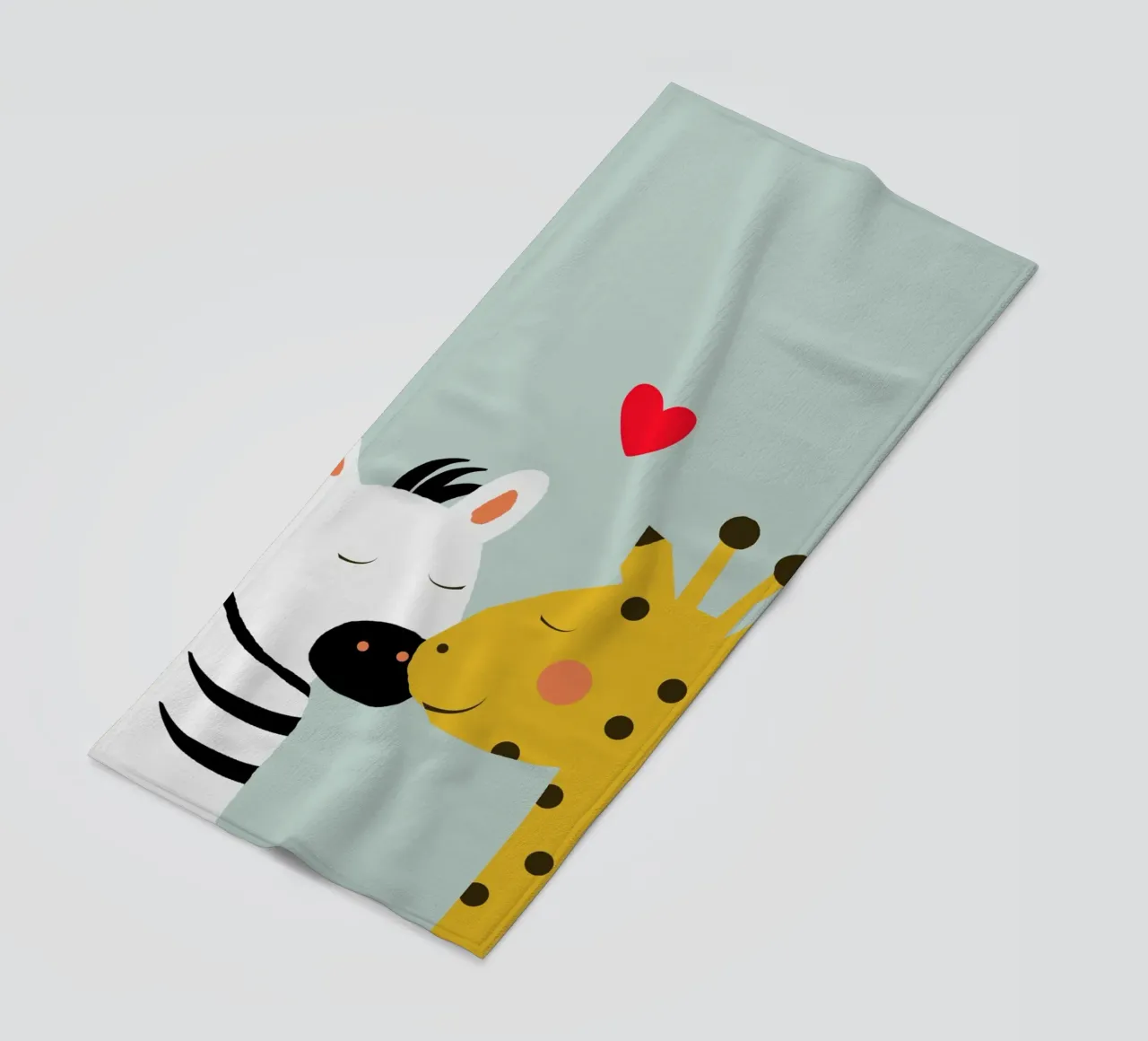 Große Liebe - Giraffe Zebra telo mare da maramirage