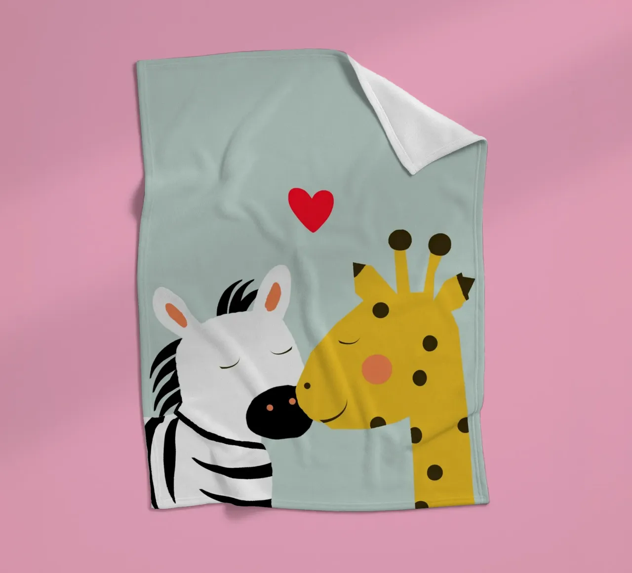 Große Liebe - Giraffe Zebra coperta in pile da maramirage