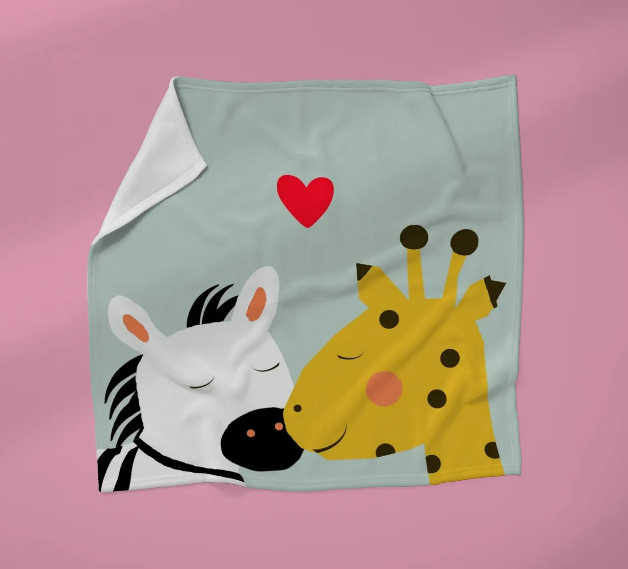 Große Liebe - Giraffe Zebra coperta in pile da maramirage