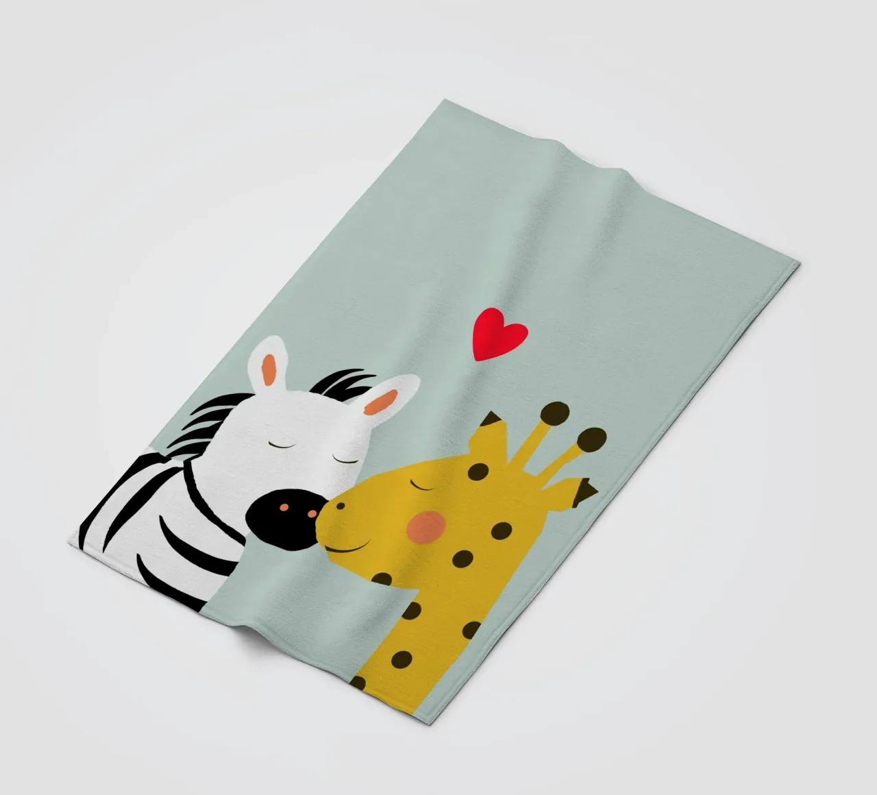 Große Liebe - Giraffe Zebra coperta in pile da maramirage