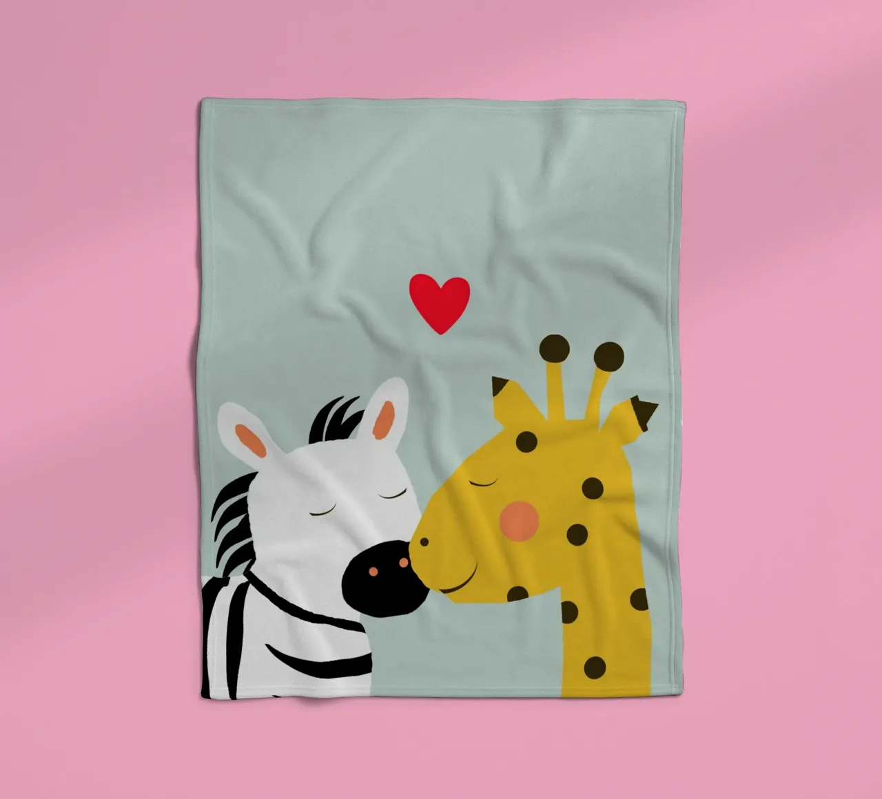 Große Liebe - Giraffe Zebra coperta in pile da maramirage