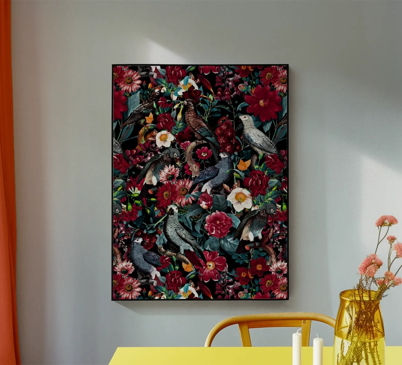 FLORAL AND BIRDS XX plexiglass da burcukorkmazyurek
