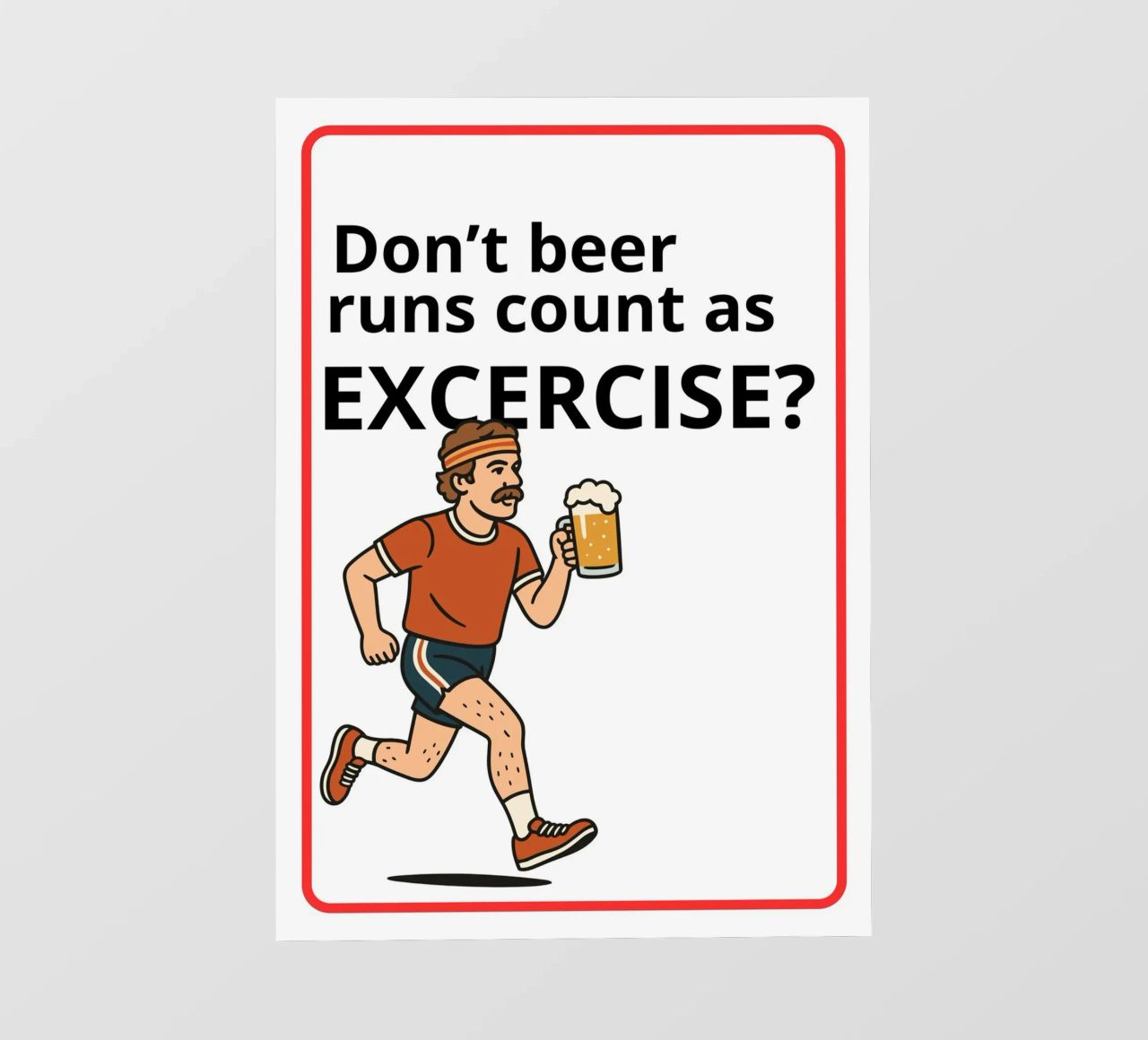 Don't beer runs count as excercise? pellicola backlit da ramosashop
