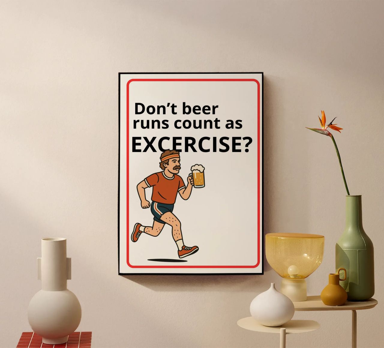 Don't beer runs count as excercise? plexiglass da ramosashop