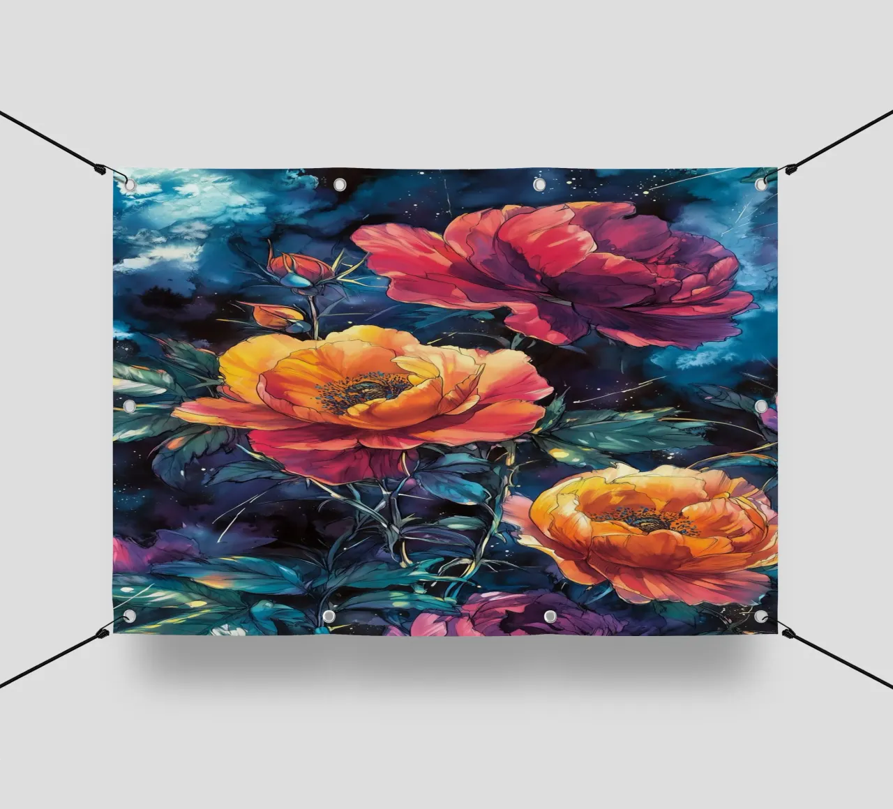 Peonie telo in pvc da Lionmixart