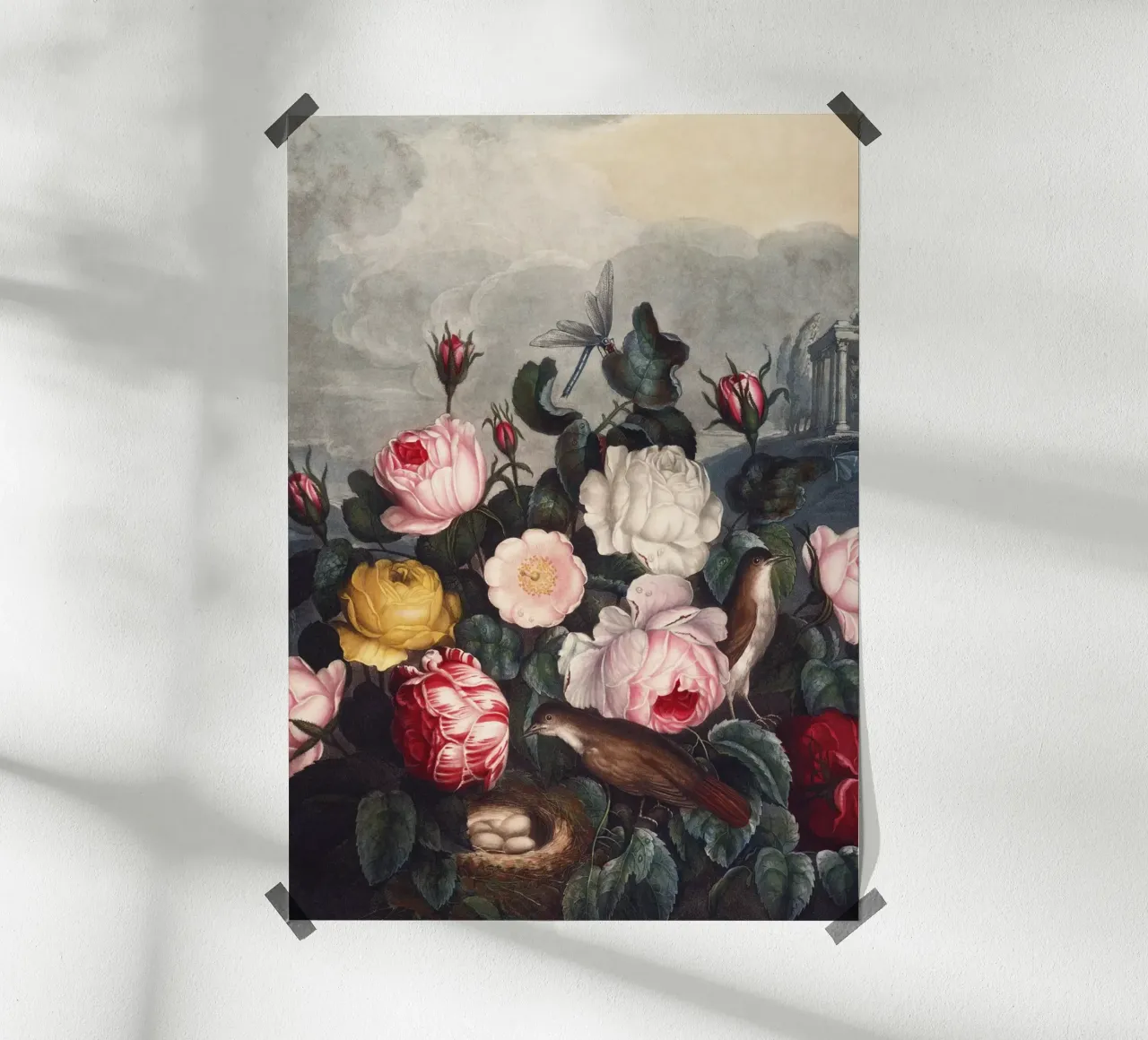 Vintage Thornton 5 Roses poster van Vintage Print Collection