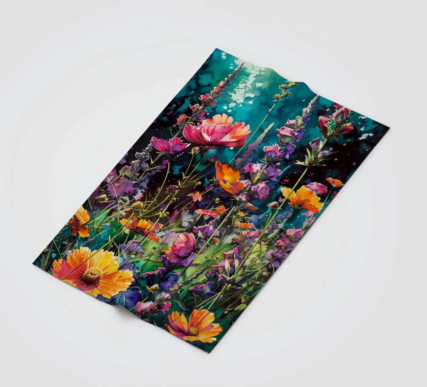 Weide fleecedeken van Lionmixart