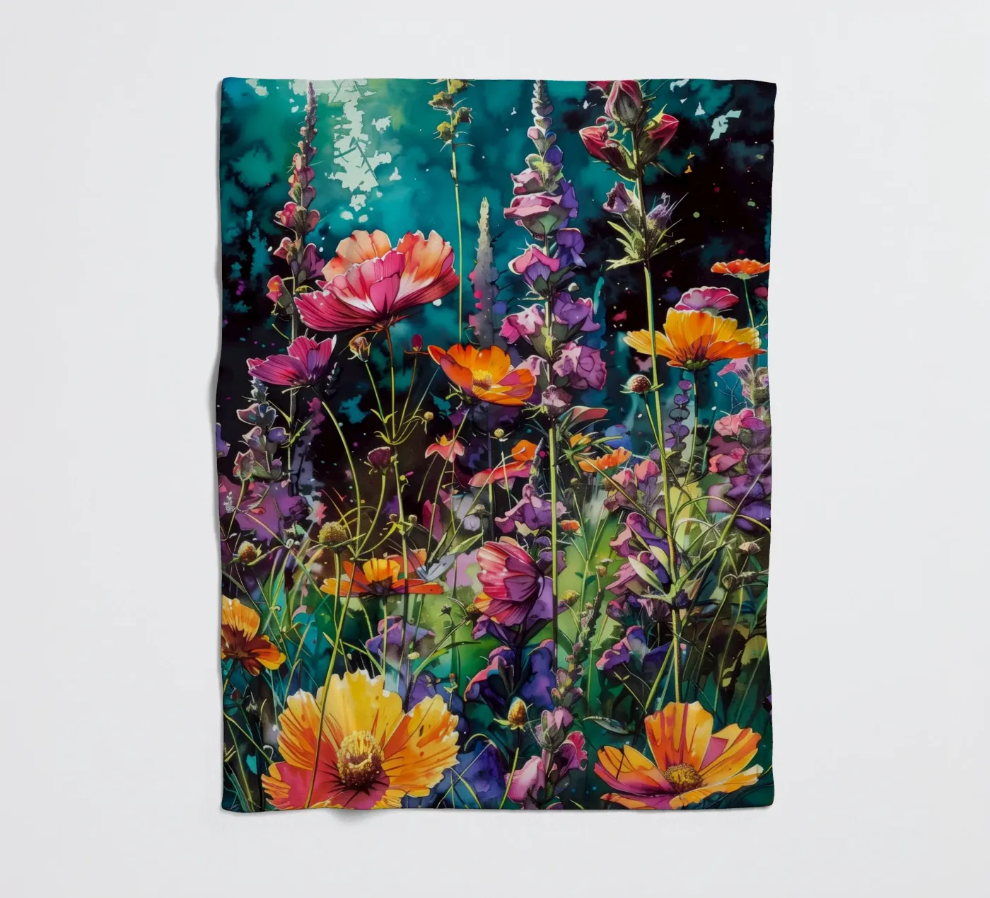 Weide fleecedeken van Lionmixart