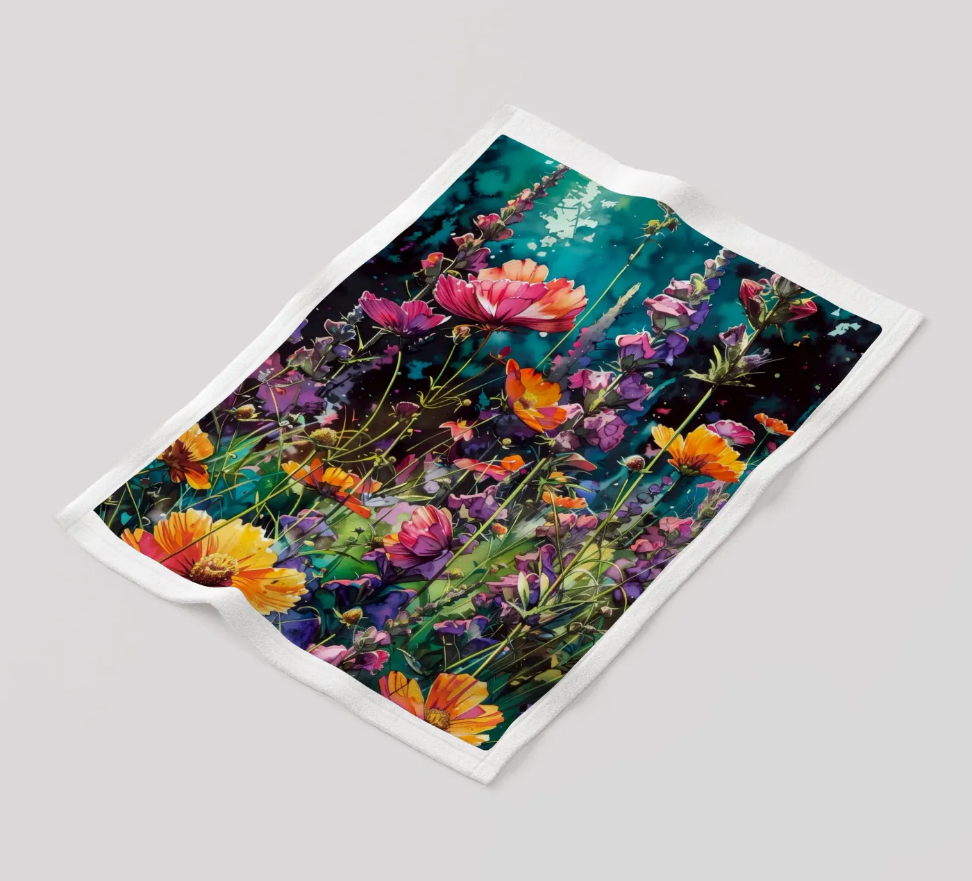 Weide fleecedeken van Lionmixart