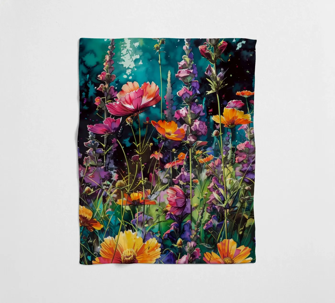 Weide fleecedeken van Lionmixart