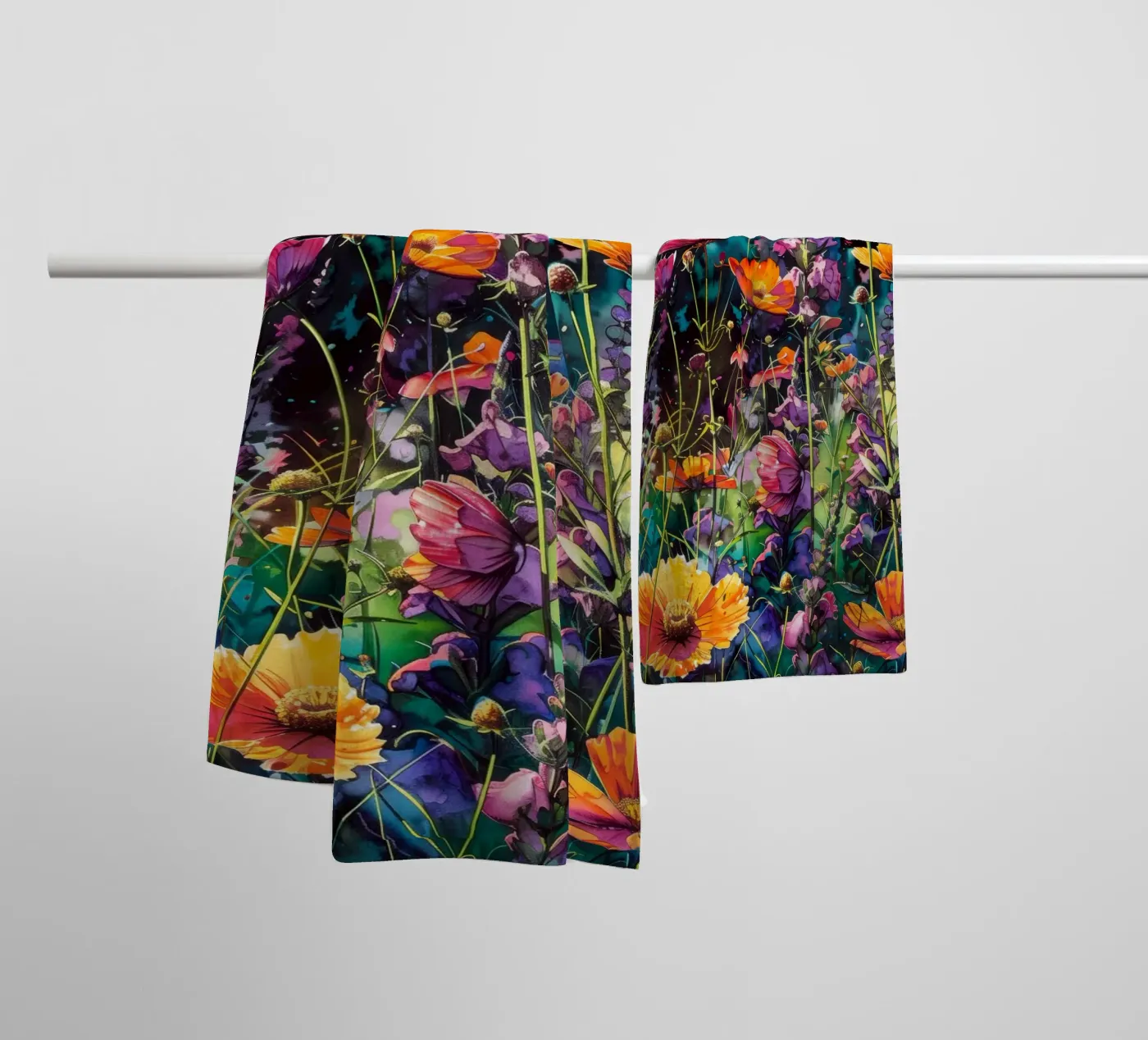 Weide badhanddoek van Lionmixart