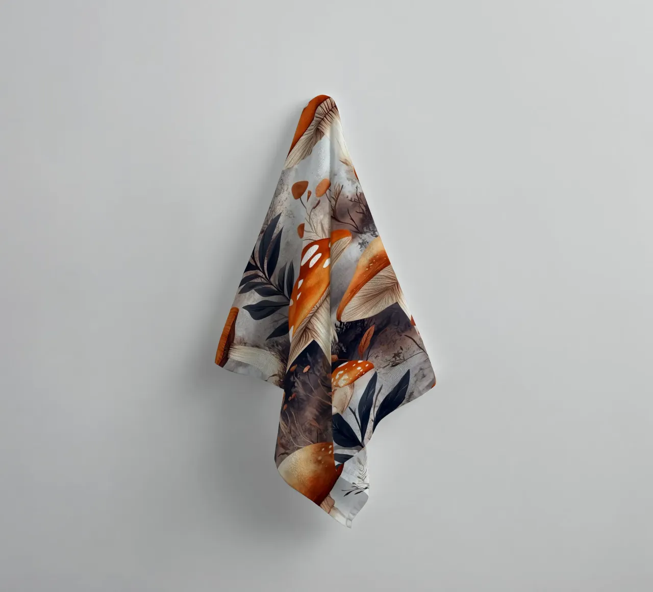 Mushrooms towel by Lionmixart