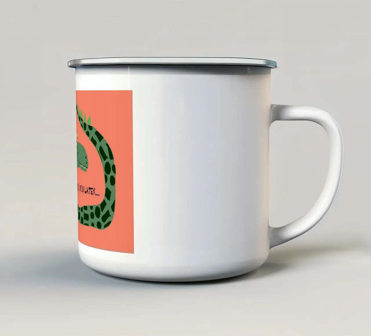 Simple Crocodile tazza in smalto da maramirage