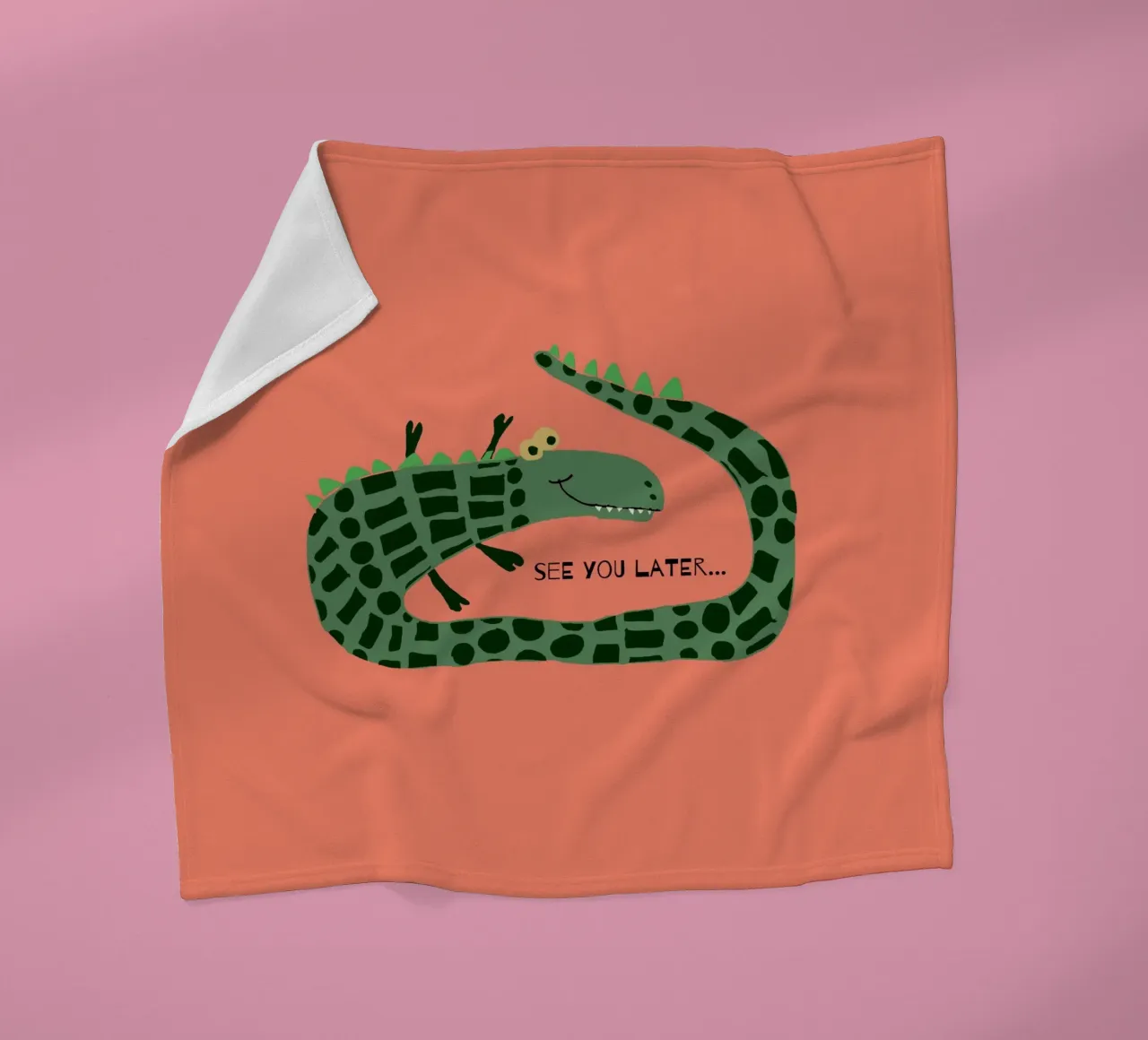 Simple Crocodile coperta in pile da maramirage