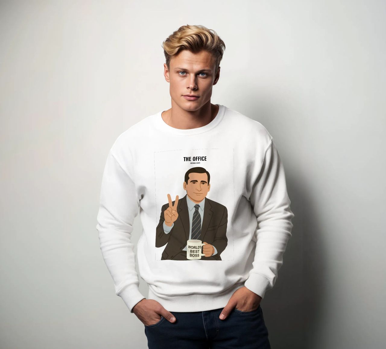 Michael Scott The Office Minimalist felpa da MoviesArt