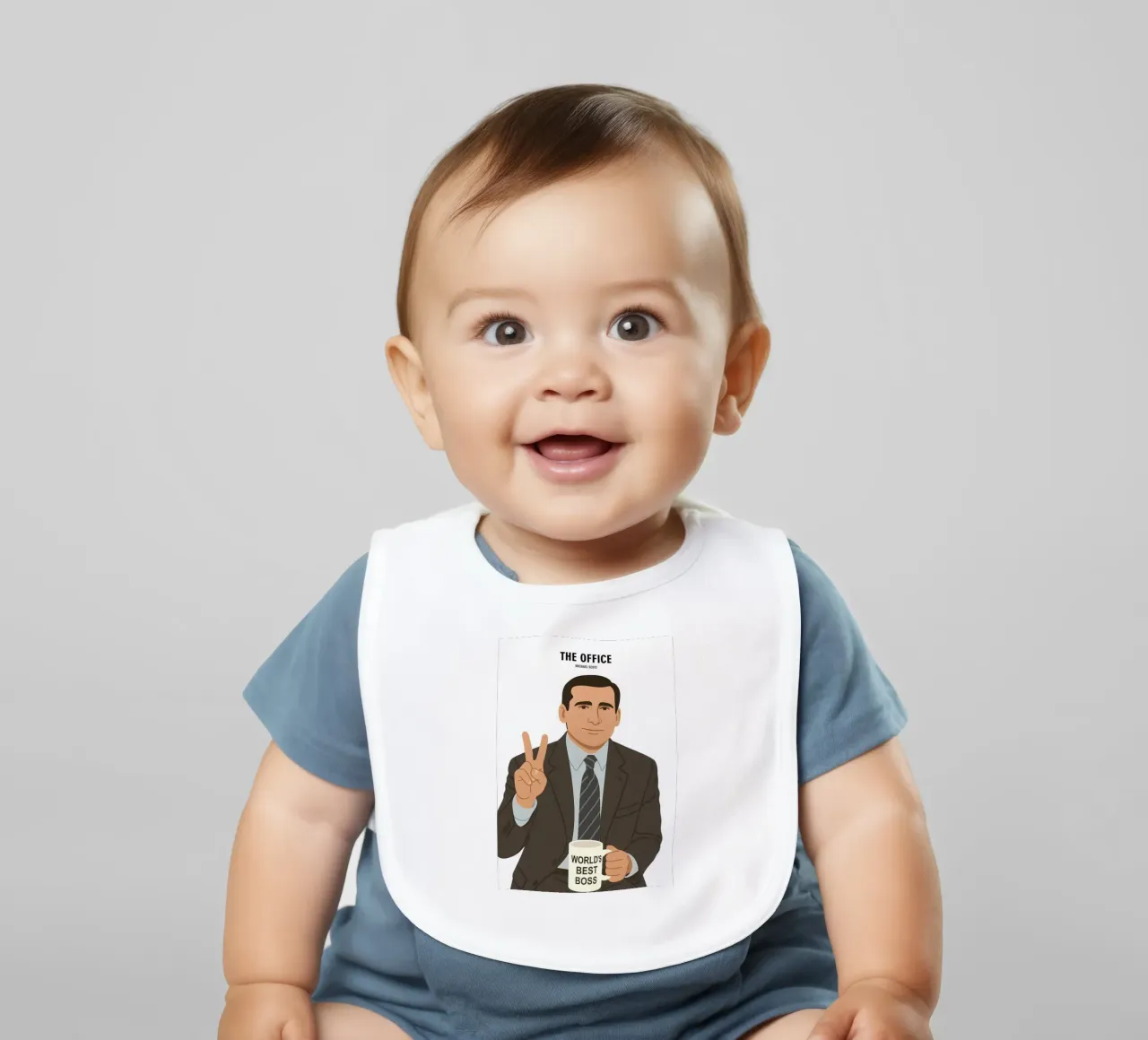 Michael Scott The Office Minimalist bavaglino da MoviesArt