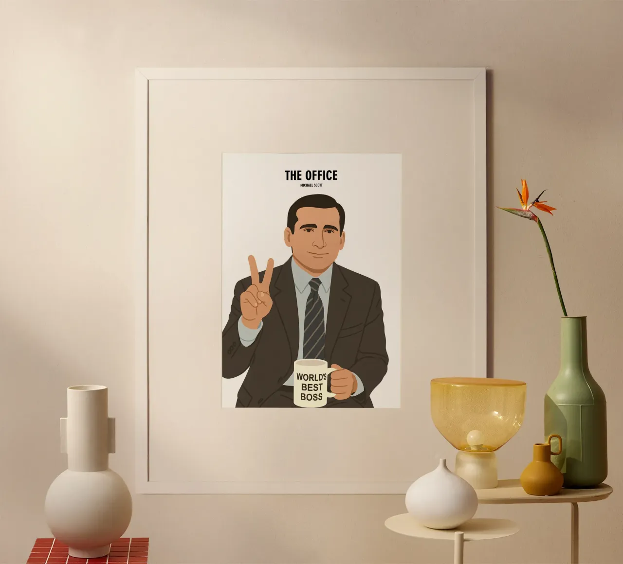 Michael Scott The Office Minimalist poster da MoviesArt