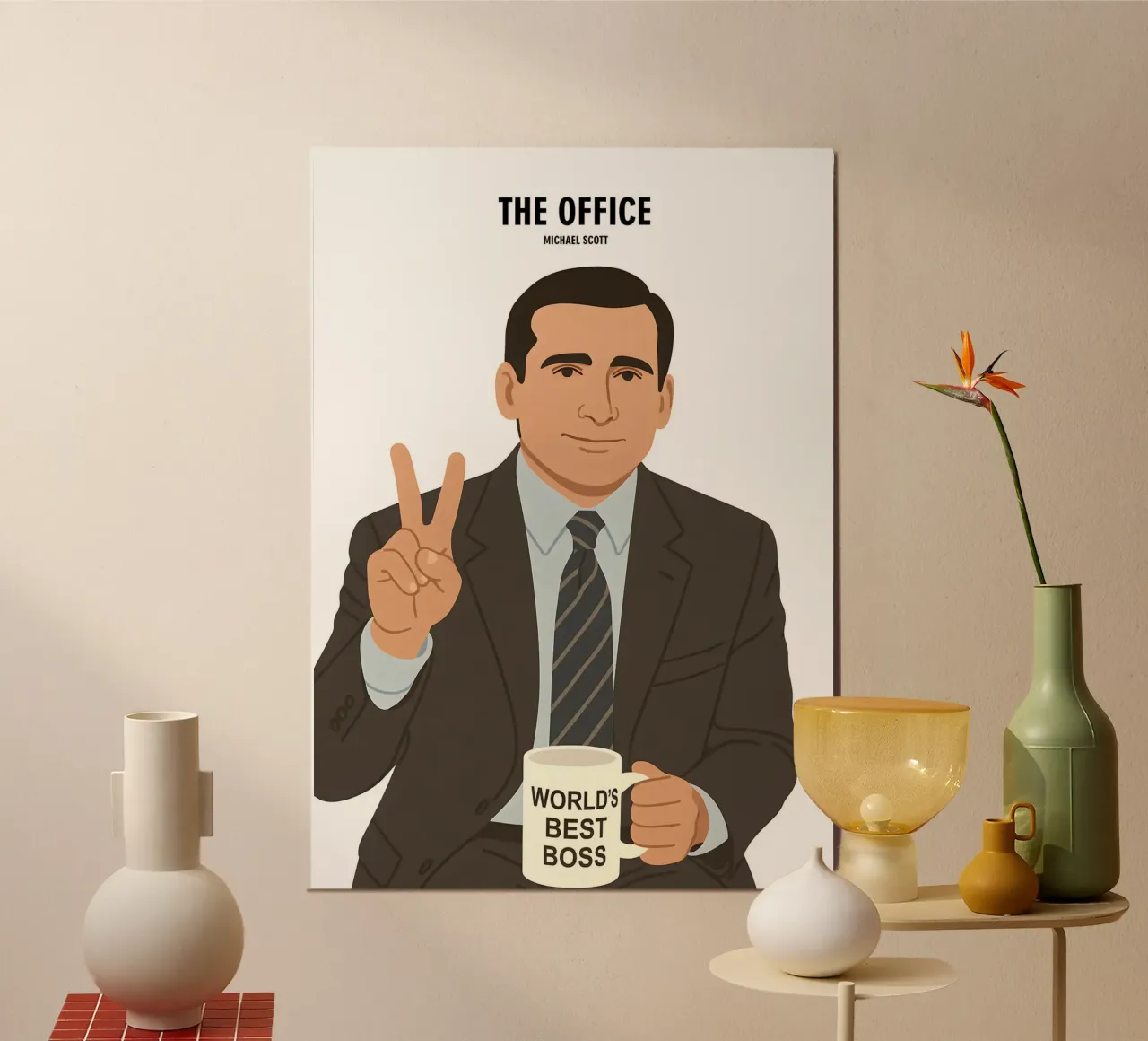 Michael Scott The Office Minimalist poster da MoviesArt