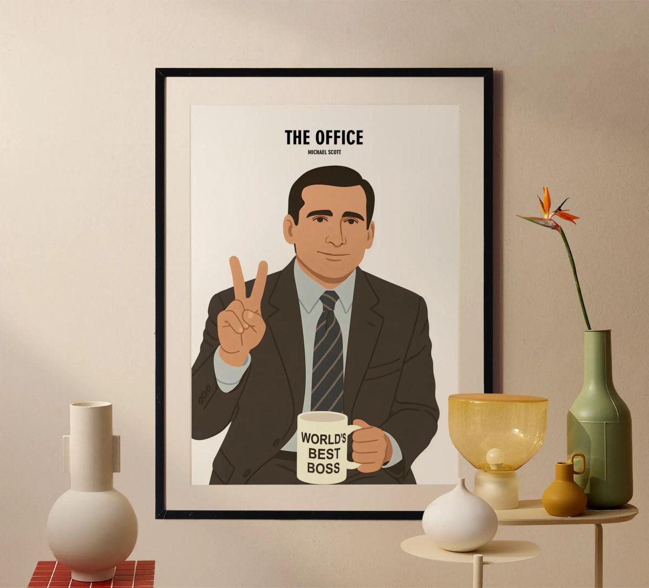 Michael Scott The Office Minimalist poster van MoviesArt