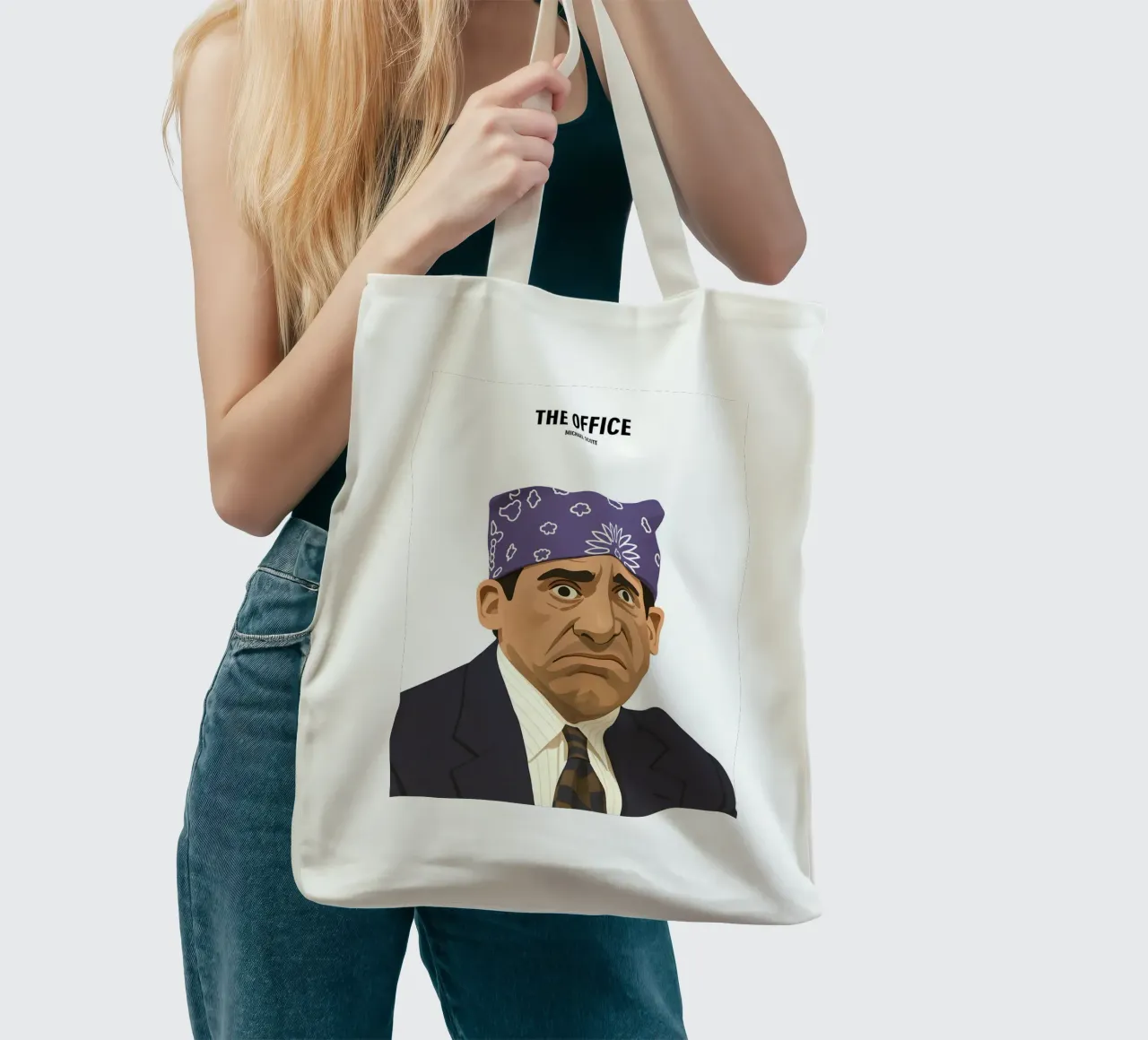 Michael Scott Minimalist borsa in juta da MoviesArt