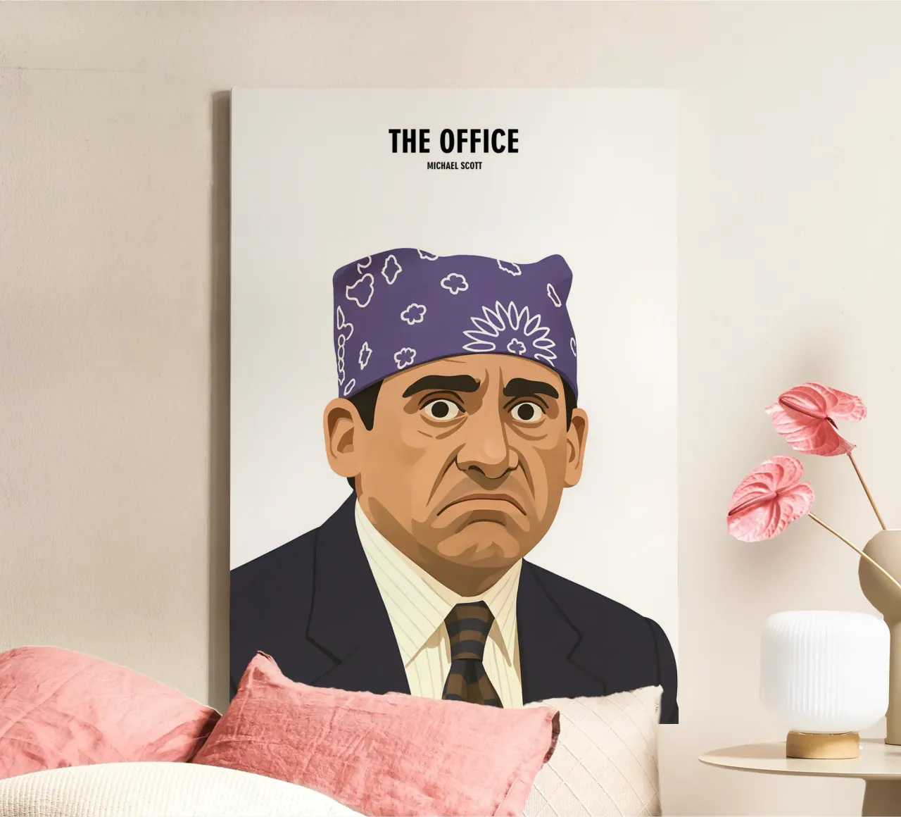 Michael Scott Minimalist tela con Cornice a cassetta da MoviesArt