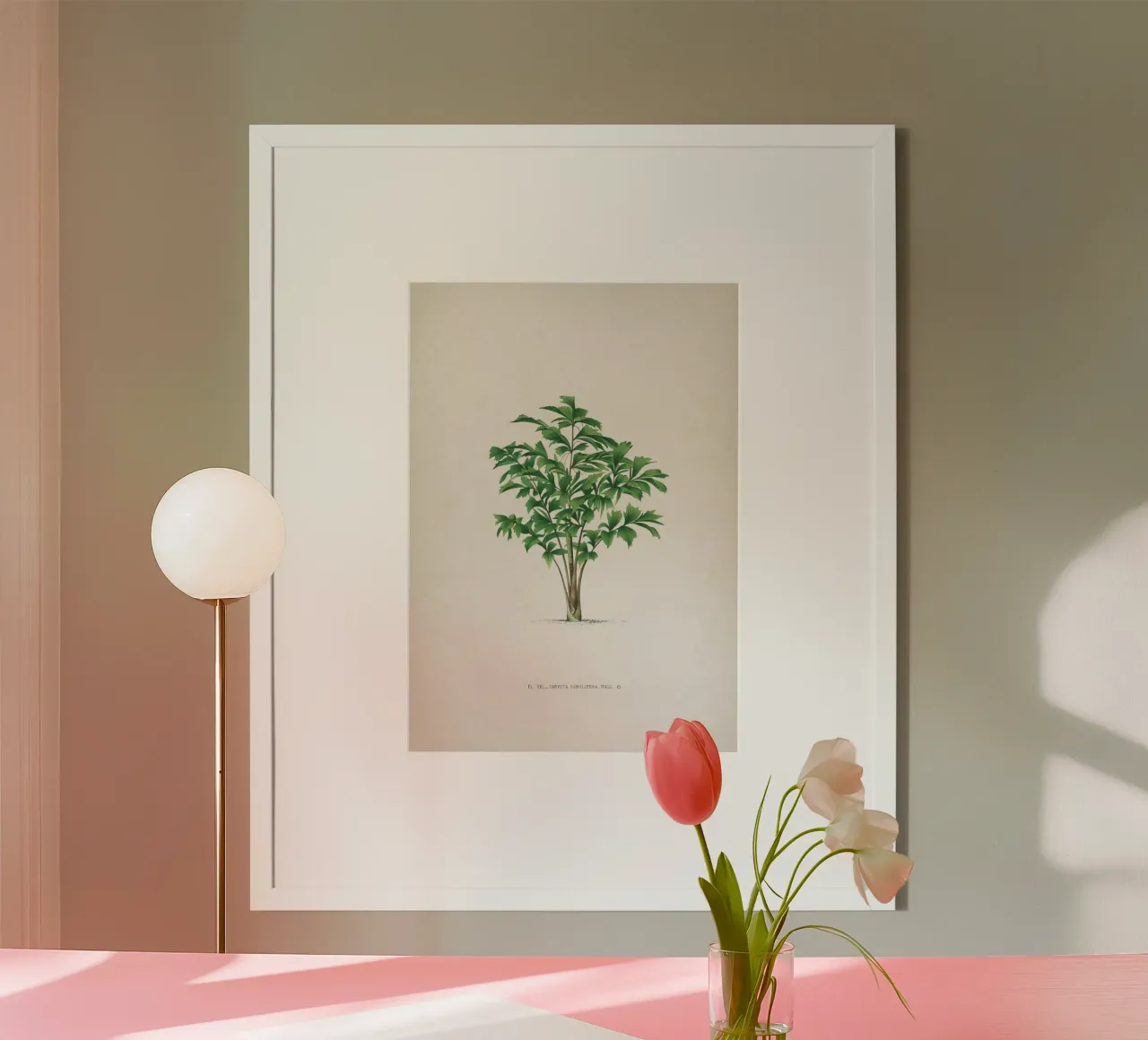 Vintage Kerchove 3 Les Palmiers 21 poster con telaio in plastica da Vintage Print Collection