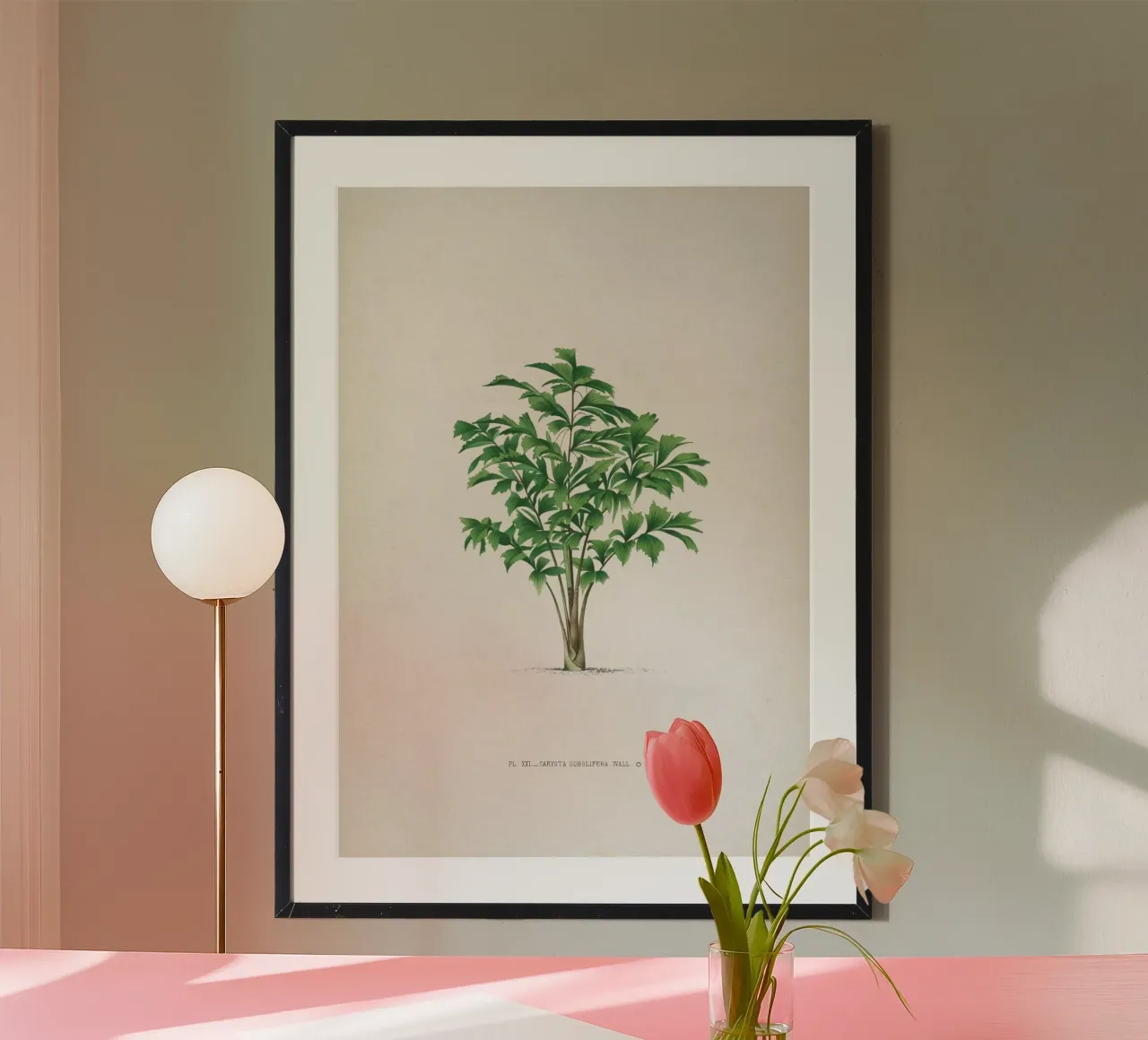 Vintage Kerchove 3 Les Palmiers 21 poster con telaio in plastica da Vintage Print Collection