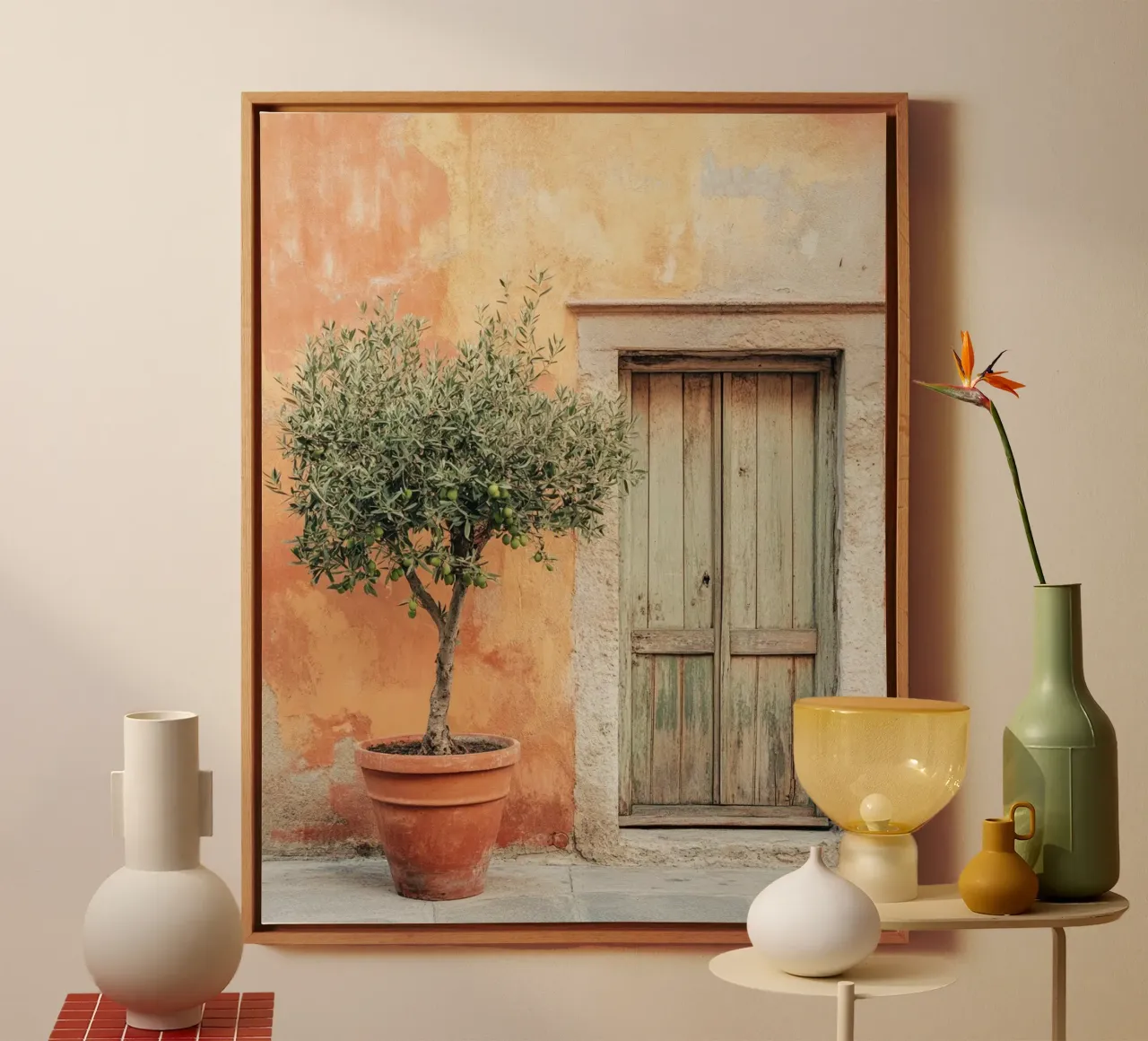 Verde lussureggiante tela con Cornice a cassetta da PhotoVibe Decor