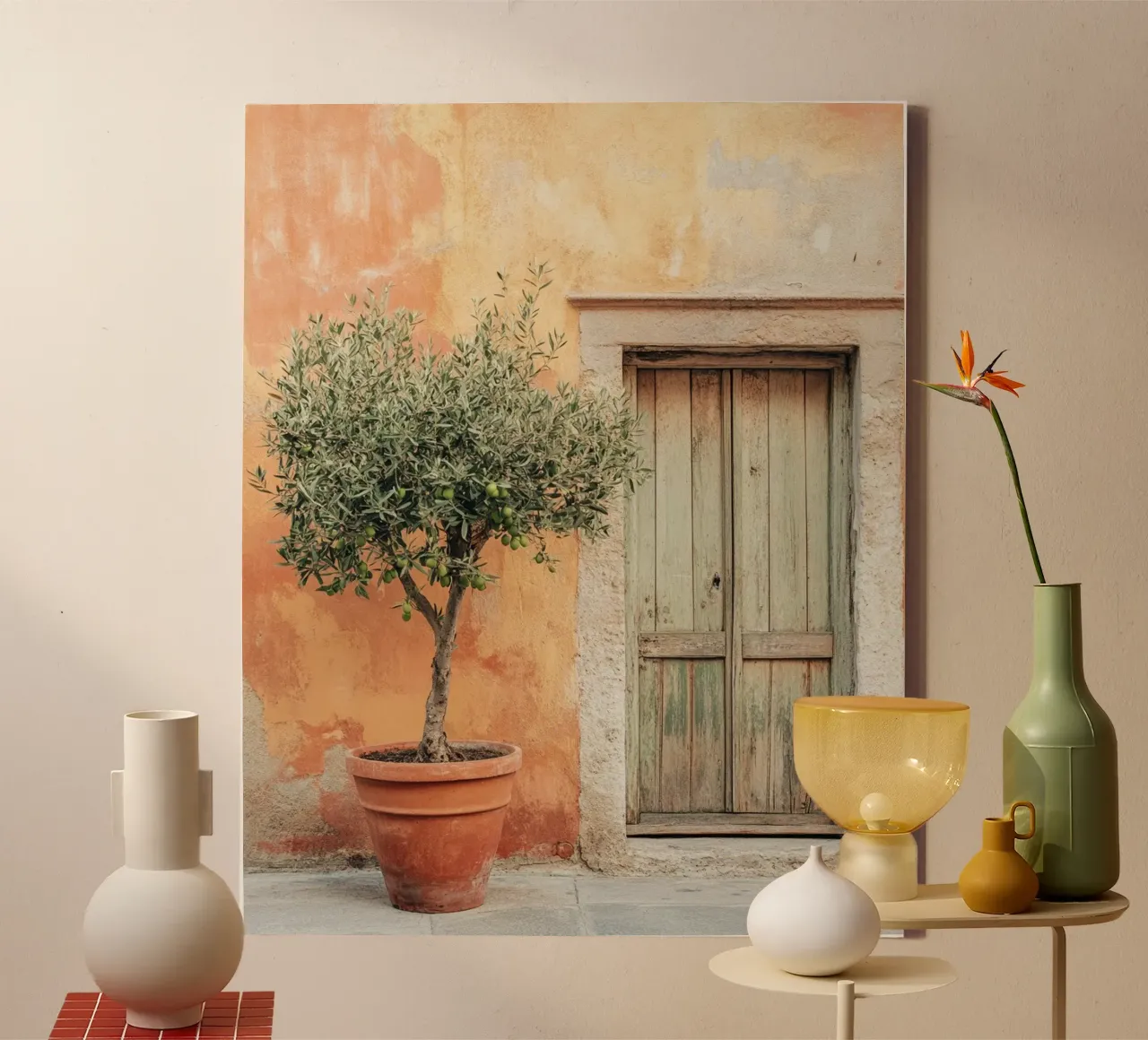 Verde lussureggiante tela con Cornice a cassetta da PhotoVibe Decor