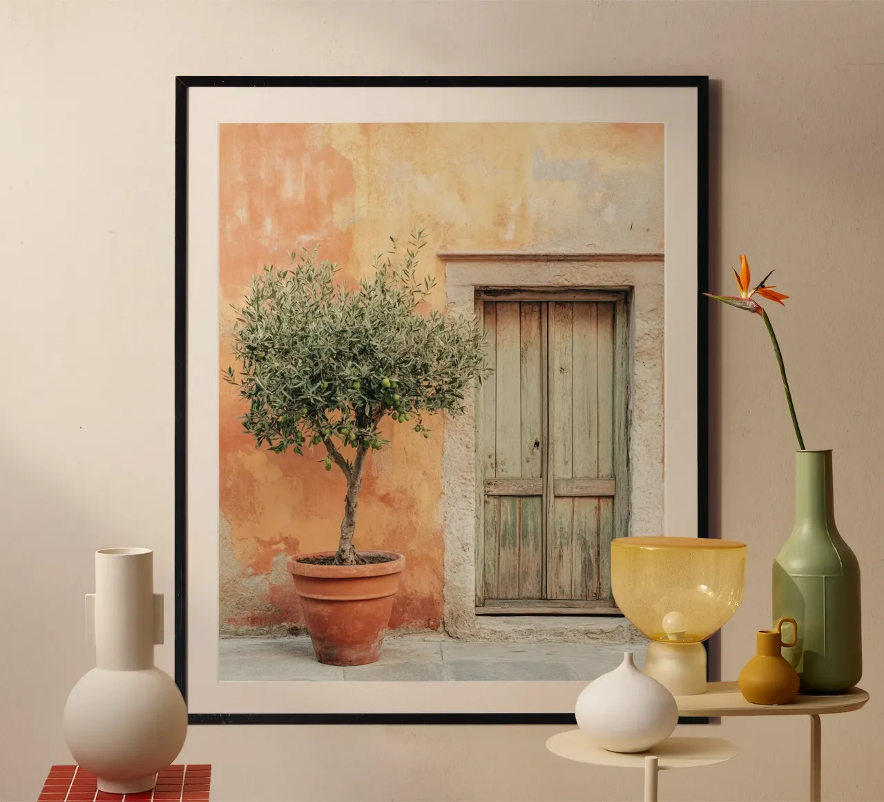 Verde lussureggiante poster con telaio in alluminio da PhotoVibe Decor