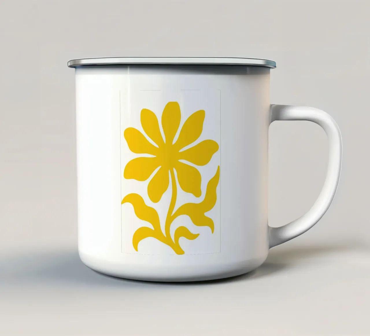 yellow flower tazza in smalto da LisaArtes