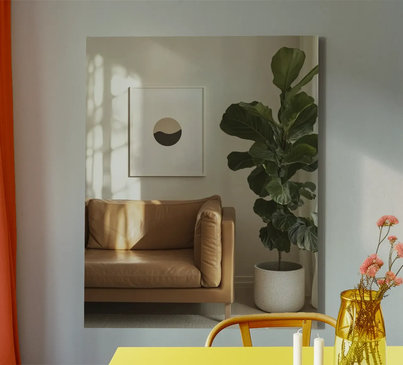 Weelderig groen canvas met Baklijst van PhotoVibe Decor