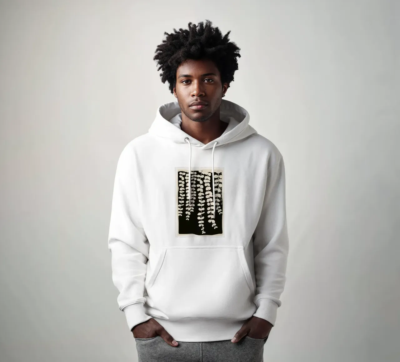 Minimal Abstract Leaves 2 Hoodie von cityart