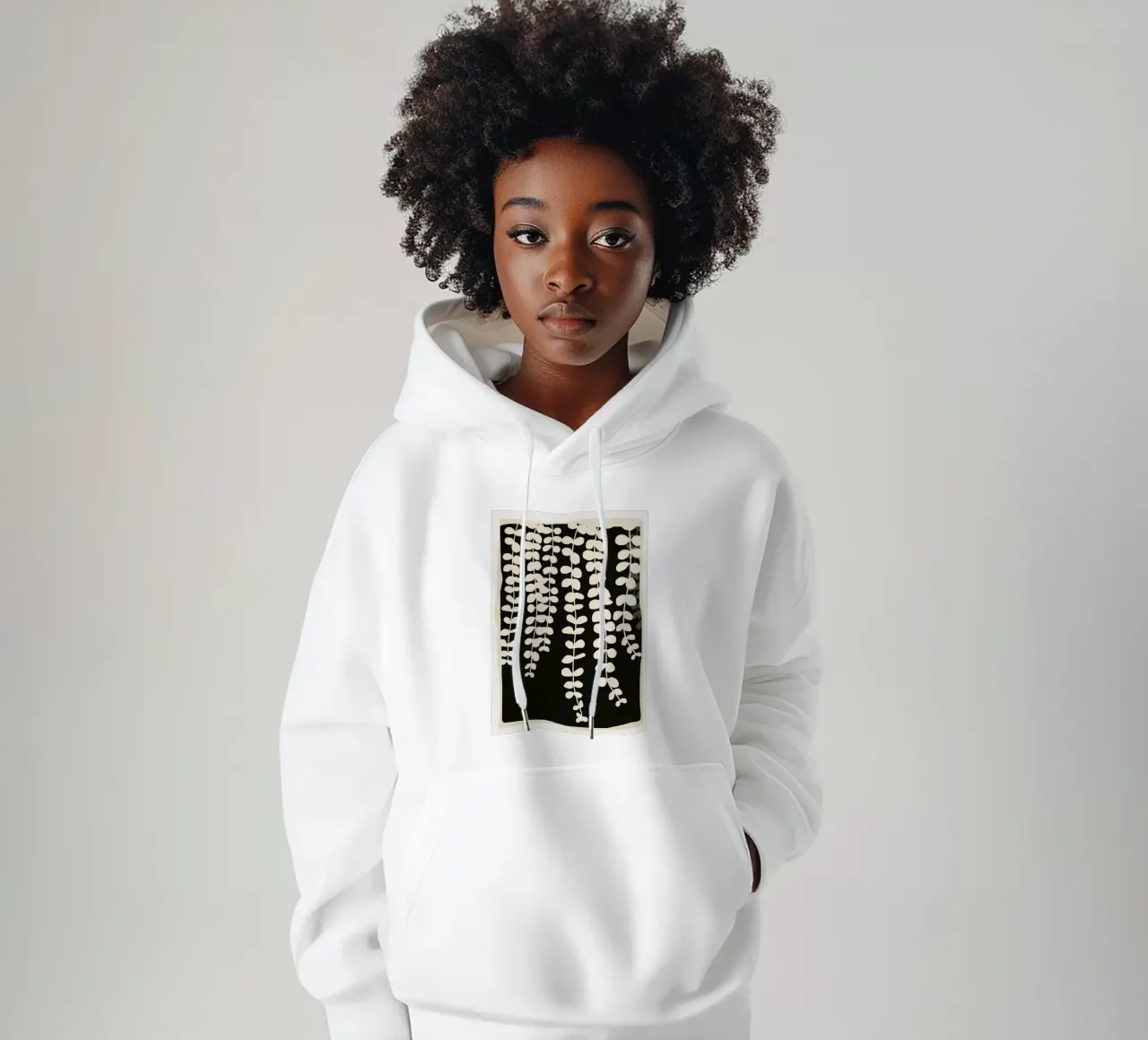 Minimal Abstract Leaves 2 Hoodie von cityart