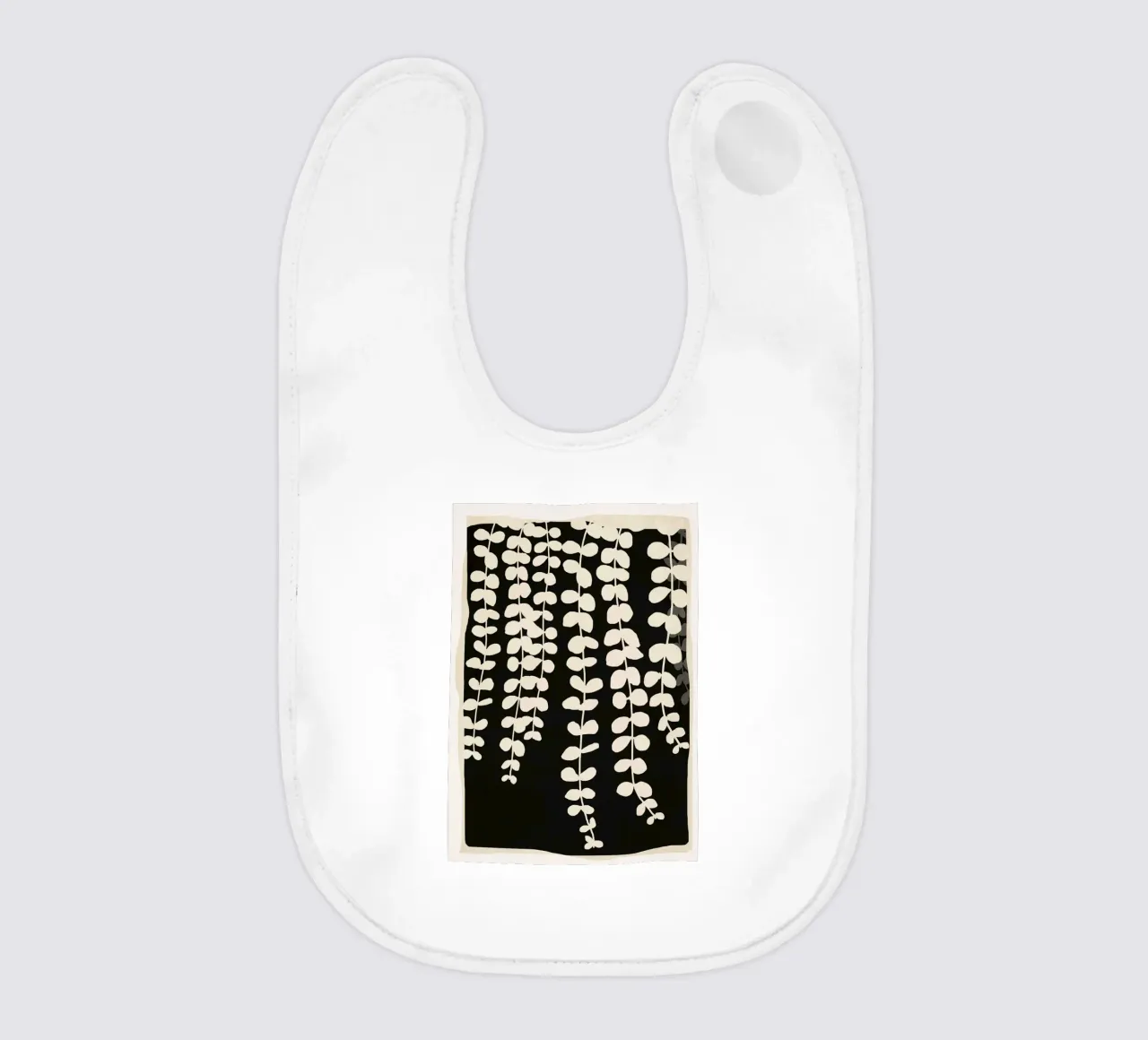 Minimal Abstract Leaves 2 baby bib by cityart