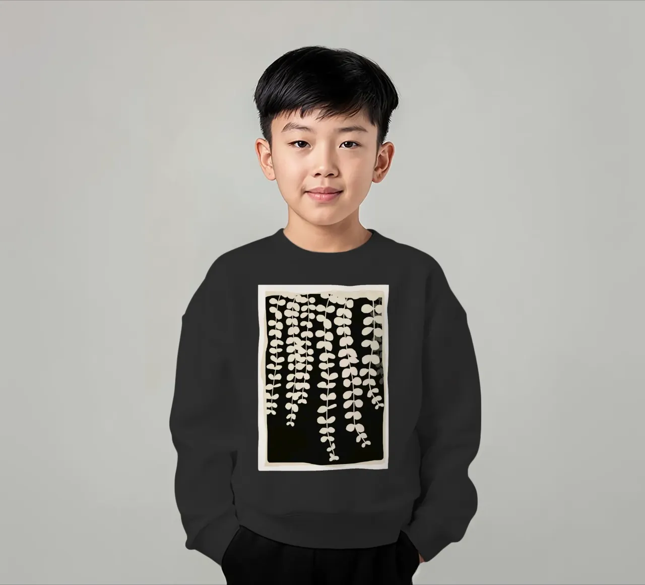 Minimal Abstract Leaves 2 felpa bambino da cityart