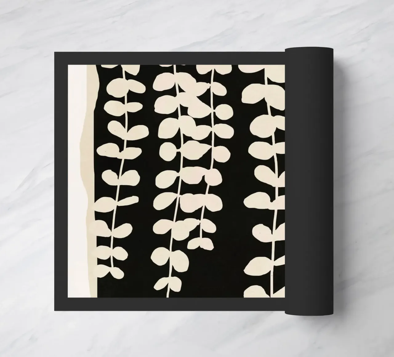 Minimal Abstract Leaves 2 doormat by cityart