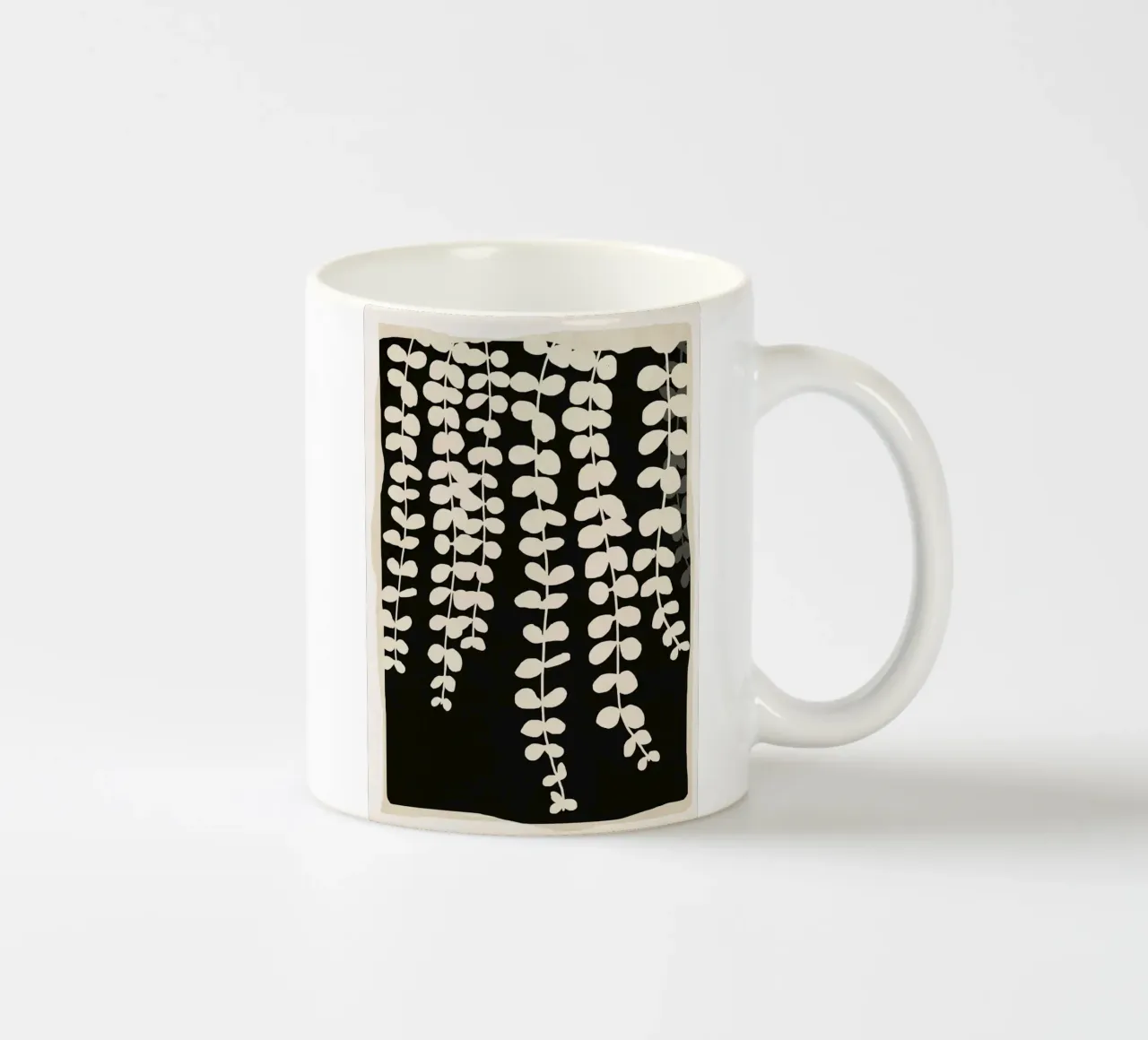 Minimal Abstract Leaves 2 Keramik Tasse von cityart