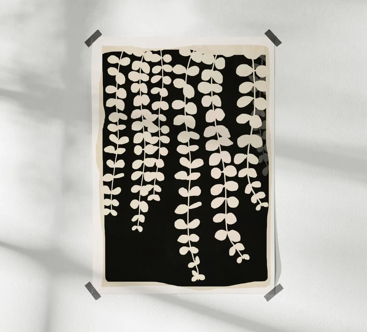 Minimal Abstract Leaves 2 carta hahnemühle da cityart