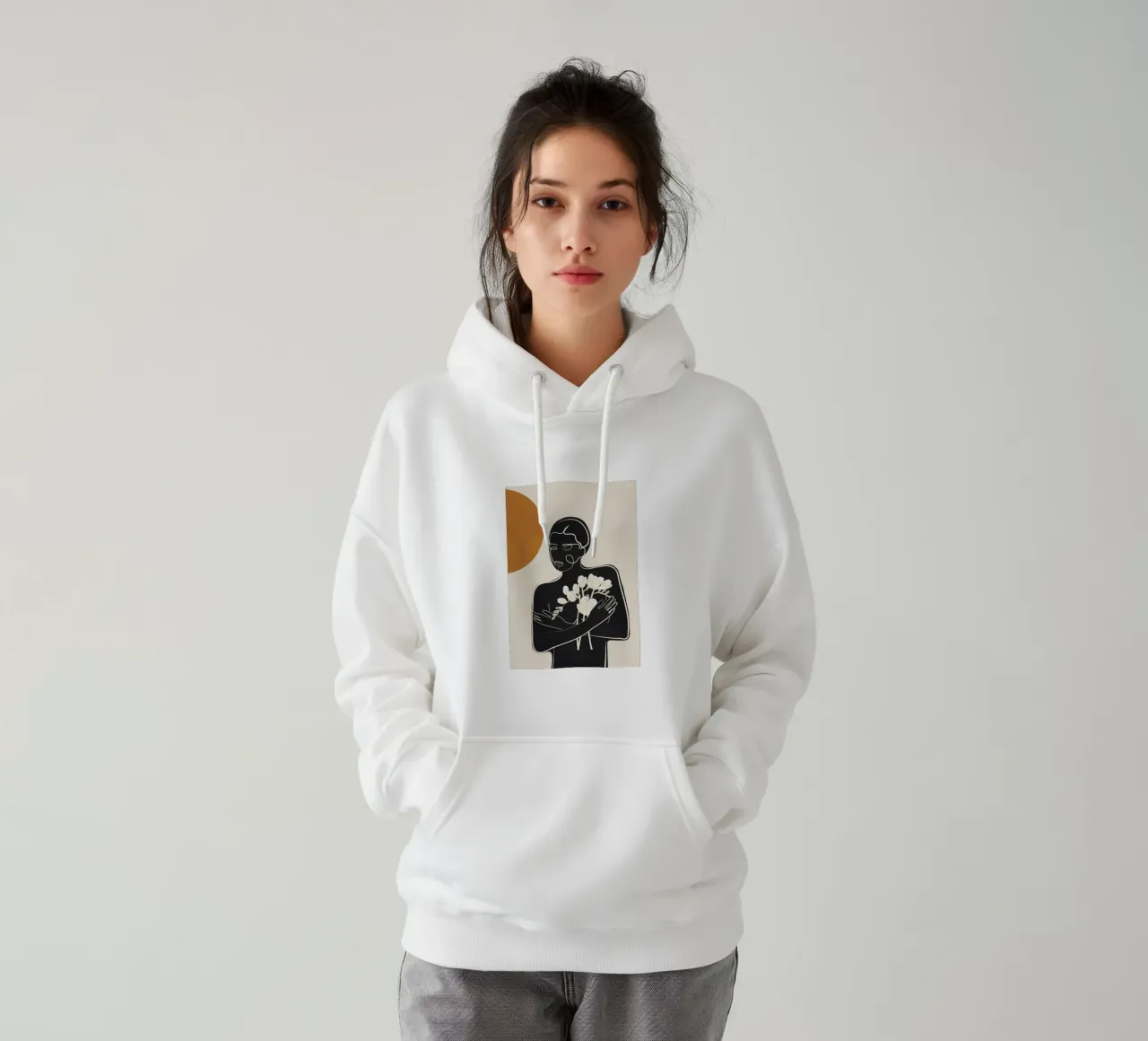 Touch of Bloom felpa con cappuccio da cityart