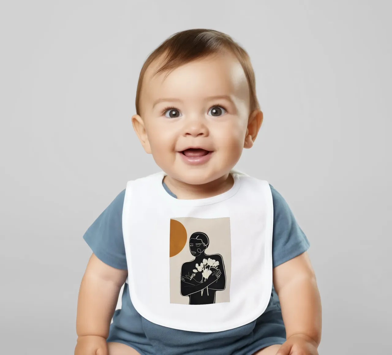 Touch of Bloom baby bib by cityart