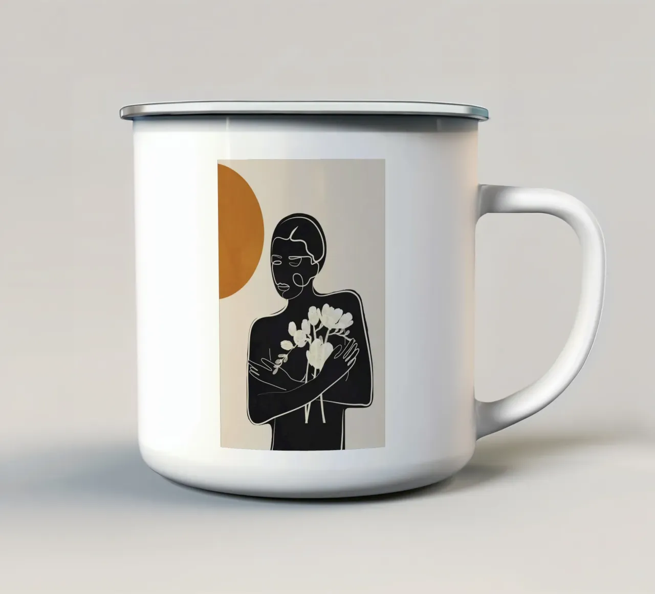 Touch of Bloom Emaille Tasse von cityart