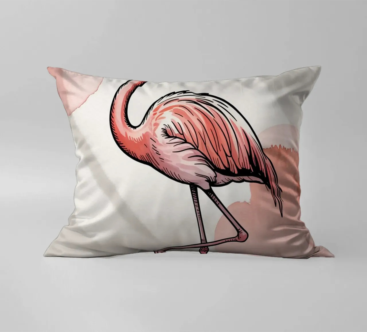 Elegant Flamingo decorative cushion by logic