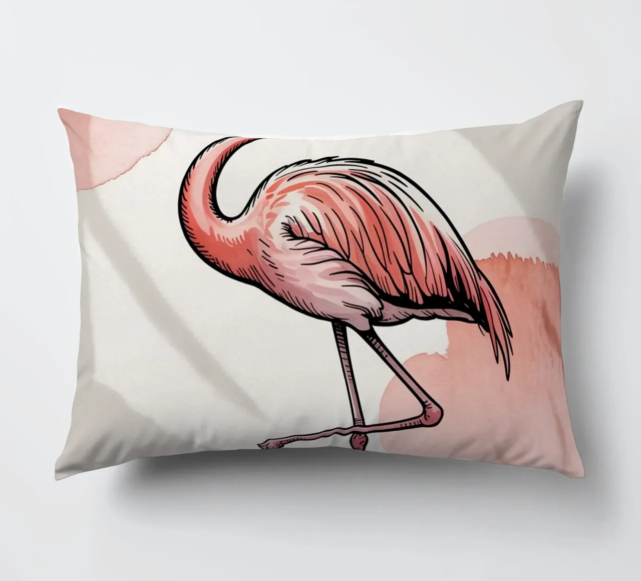 Elegant Flamingo decorative cushion by logic