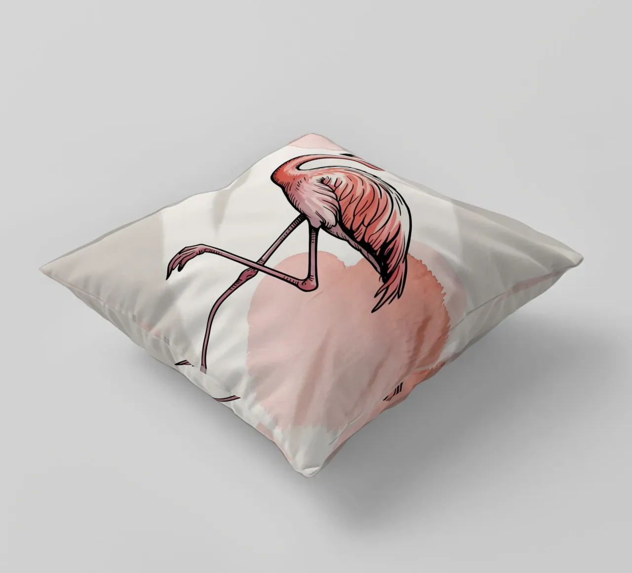 Elegant Flamingo decorative cushion by logic