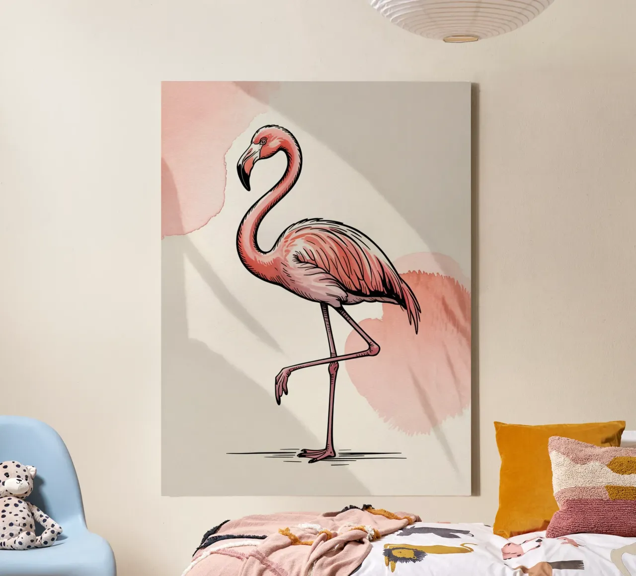 Elegant Flamingo canvas by logic