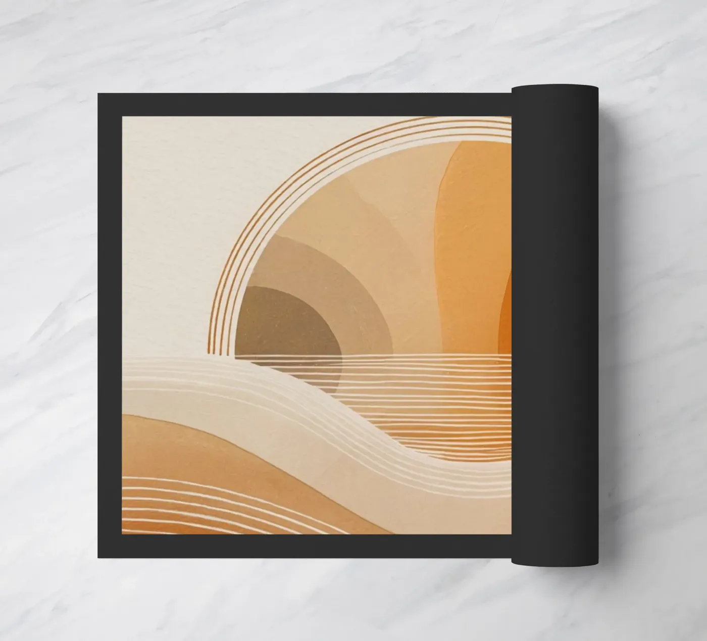 Abstract Sunset Waves doormat by logic