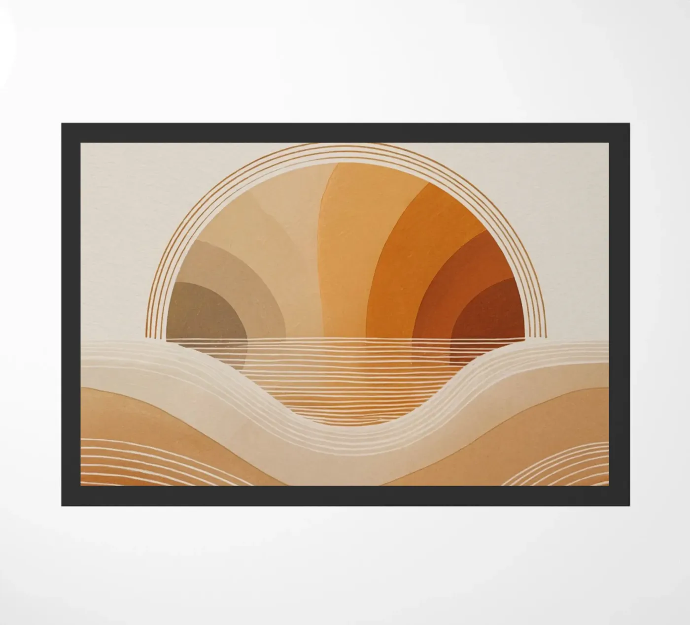Abstract Sunset Waves doormat by logic